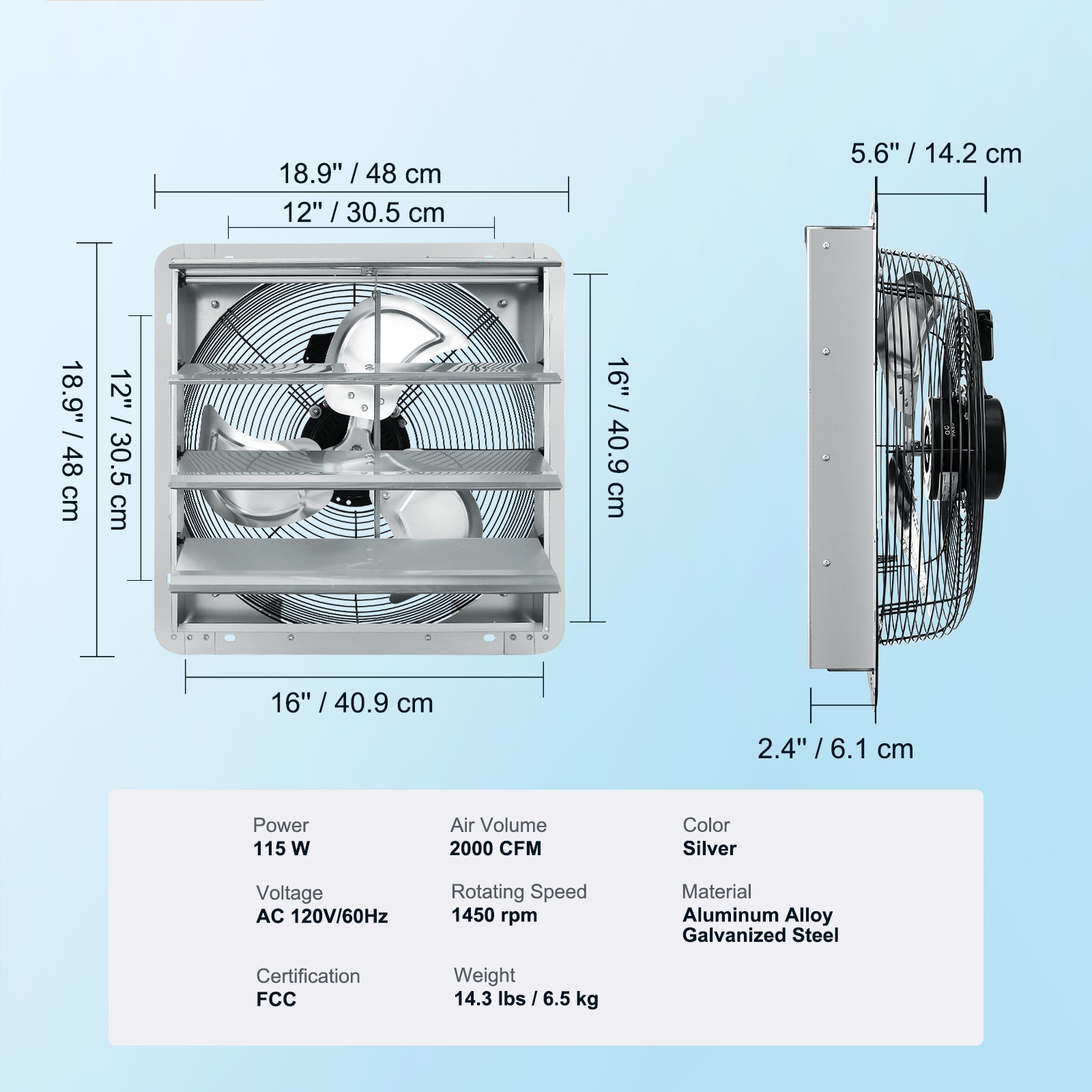 Industrial Shutter Exhaust Fan For Ventilation And Cooling Shop_voghion.com